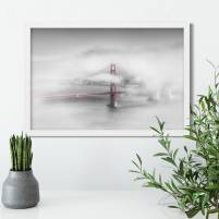 Foggy Golden Gate Bridge - Colorkey - LINK Fine Art America