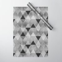 GRAPHIC PATTERN Funky geometric triangles | silver - LINK Society6