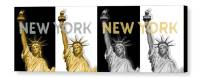 POP ART Statue Of Liberty | New York New York | Panoramic Golden Silver